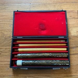 Vintage 5 Piece Wooden Pool Cue Stick